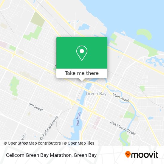 Cellcom Green Bay Marathon map