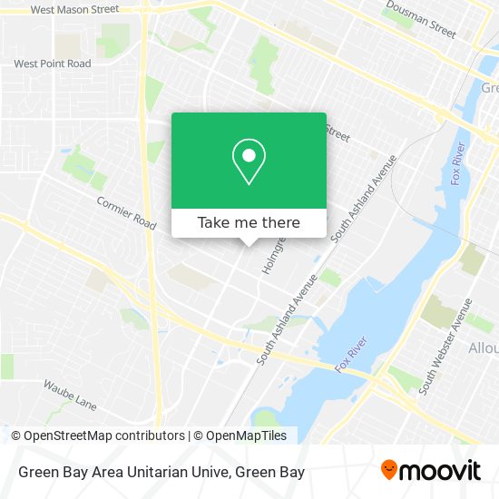 Green Bay Area Unitarian Unive map