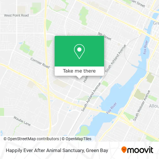 Mapa de Happily Ever After Animal Sanctuary