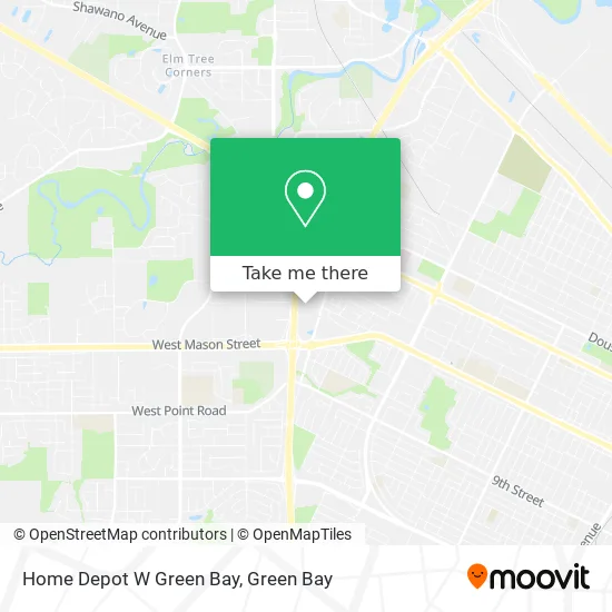 Mapa de Home Depot W Green Bay