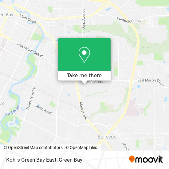 Mapa de Kohl's Green Bay East