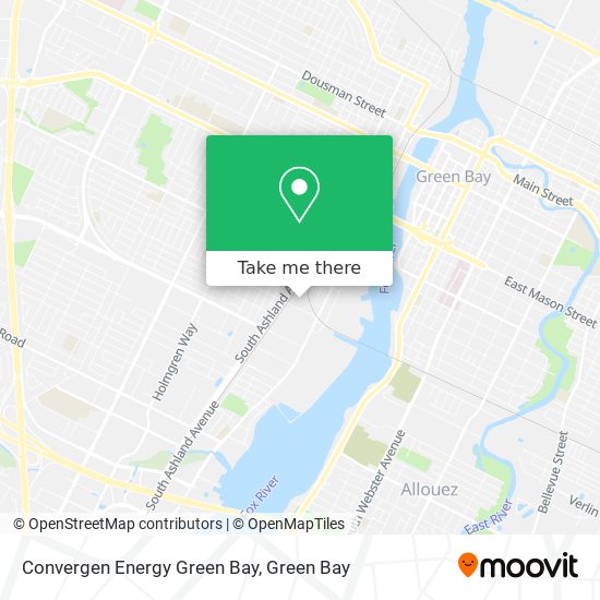 Mapa de Convergen Energy Green Bay