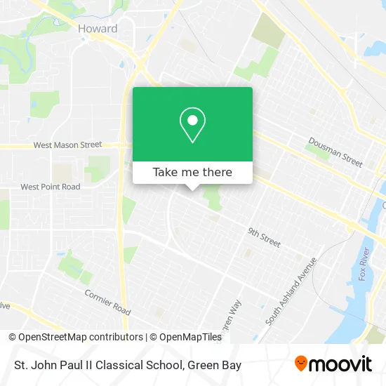 Mapa de St. John Paul II Classical School