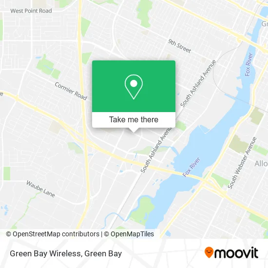 Mapa de Green Bay Wireless