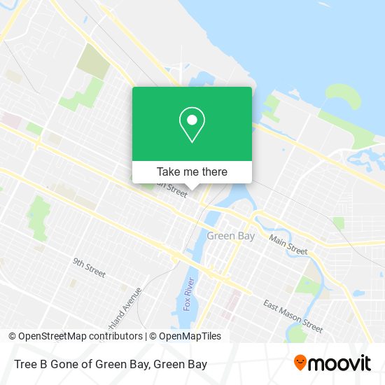 Tree B Gone of Green Bay map