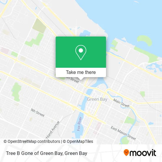 Tree B Gone of Green Bay map