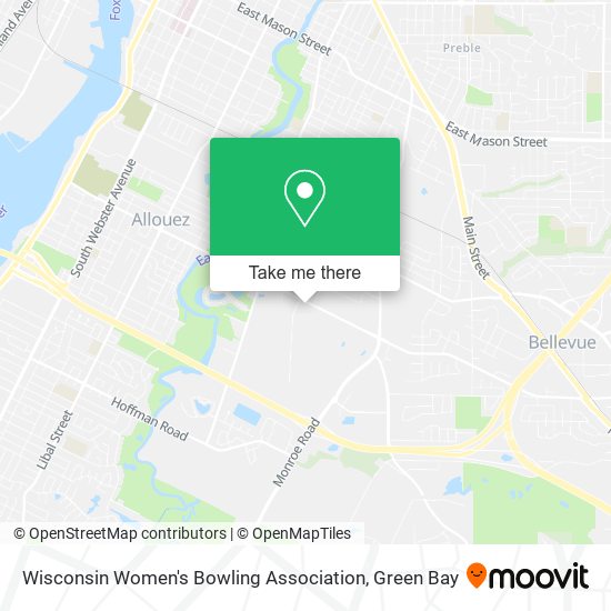 Wisconsin Women's Bowling Association map