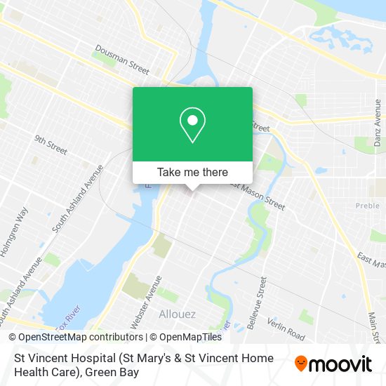 Mapa de St Vincent Hospital (St Mary's & St Vincent Home Health Care)