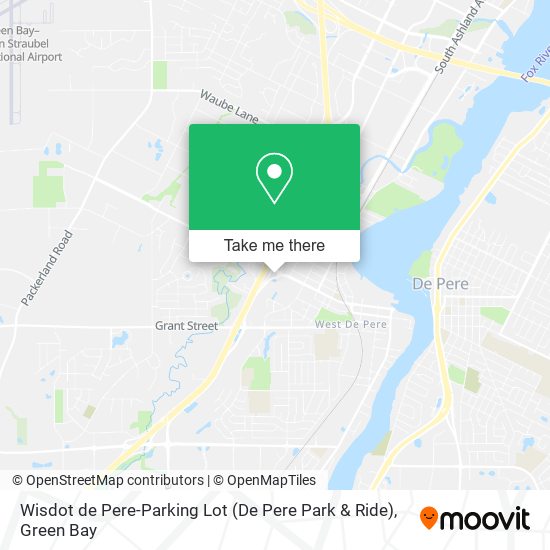 Mapa de Wisdot de Pere-Parking Lot (De Pere Park & Ride)