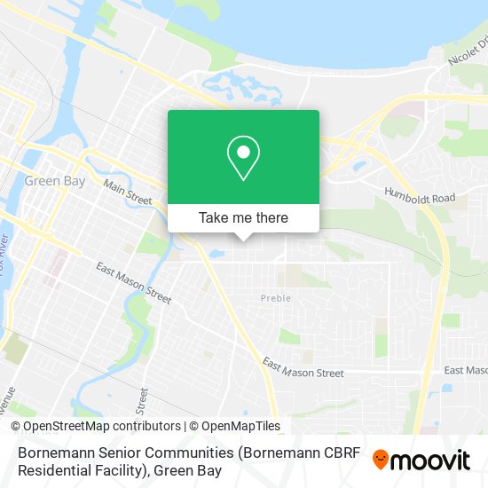 Mapa de Bornemann Senior Communities (Bornemann CBRF Residential Facility)