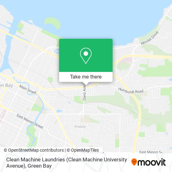 Mapa de Clean Machine Laundries (Clean Machine University Avenue)