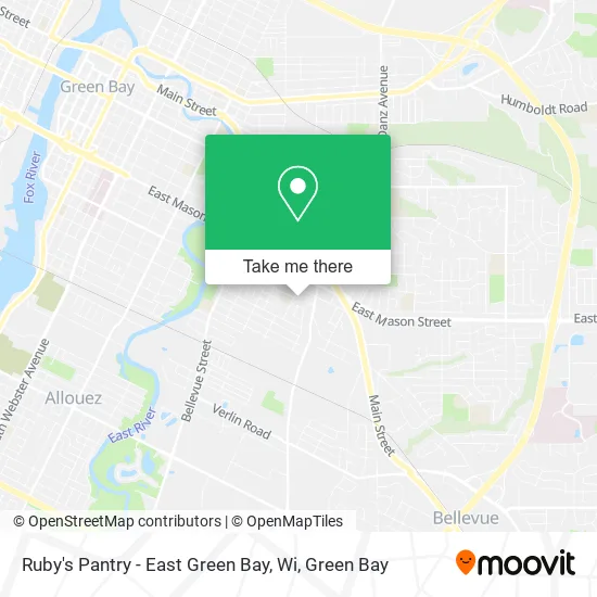 Mapa de Ruby's Pantry - East Green Bay, Wi