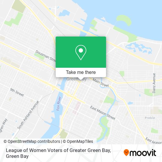League of Women Voters of Greater Green Bay map