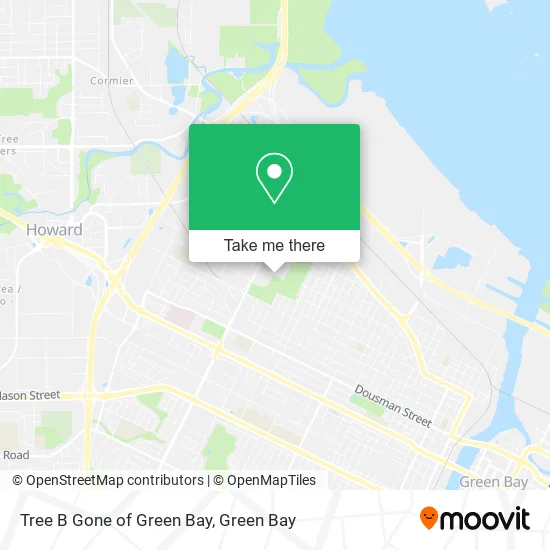 Tree B Gone of Green Bay map