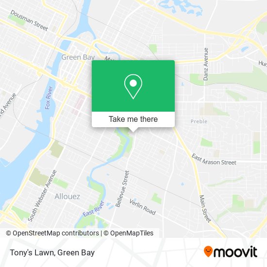 Tony's Lawn map