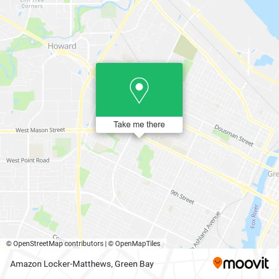 Mapa de Amazon Locker-Matthews