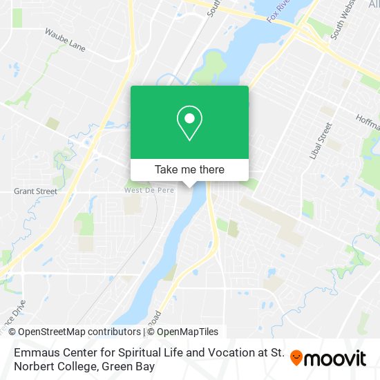 Mapa de Emmaus Center for Spiritual Life and Vocation at St. Norbert College