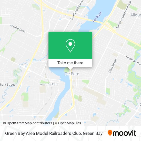Mapa de Green Bay Area Model Railroaders Club