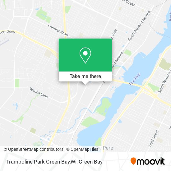 Trampoline Park Green Bay,Wi map