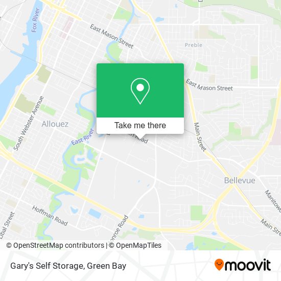 Gary's Self Storage map