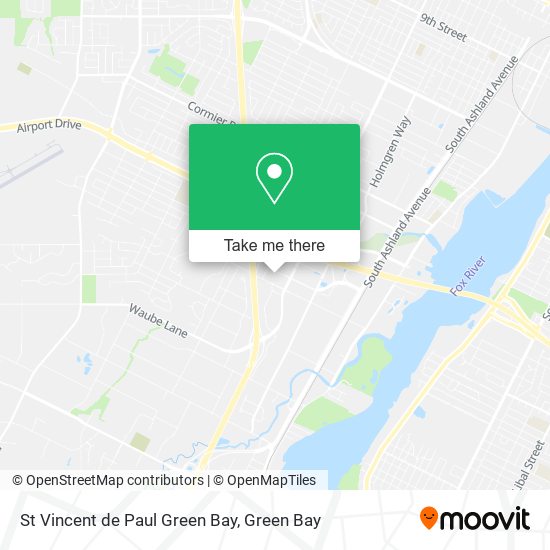 St Vincent de Paul Green Bay map