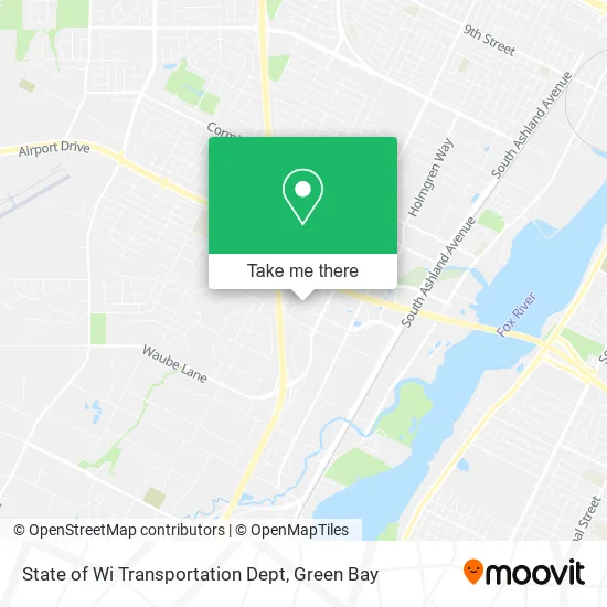 State of Wi Transportation Dept map