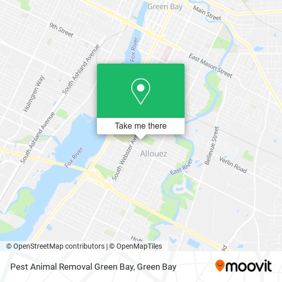 Pest Animal Removal Green Bay map