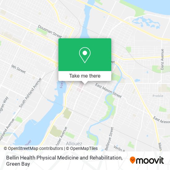 Mapa de Bellin Health Physical Medicine and Rehabilitation