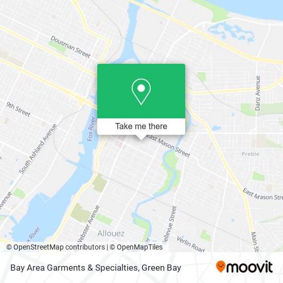 Bay Area Garments & Specialties map