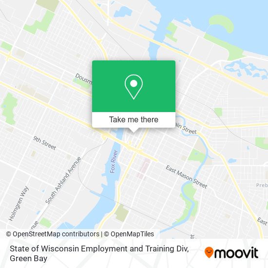 State of Wisconsin Employment and Training Div map