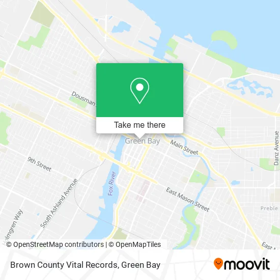 Mapa de Brown County Vital Records