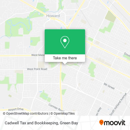 Cadwell Tax and Bookkeeping map