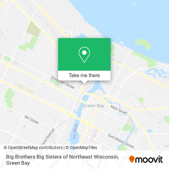 Big Brothers Big Sisters of Northeast Wisconsin map