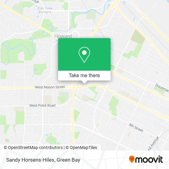 Mapa de Sandy Horsens-Hiles