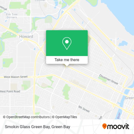 Mapa de Smokin Glass Green Bay