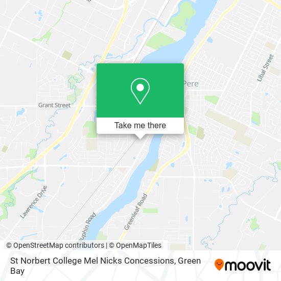 St Norbert College Mel Nicks Concessions map