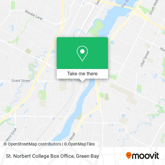 Mapa de St. Norbert College Box Office