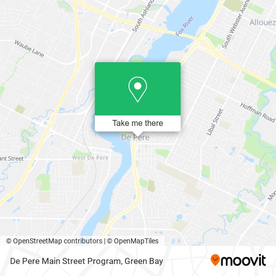 De Pere Main Street Program map
