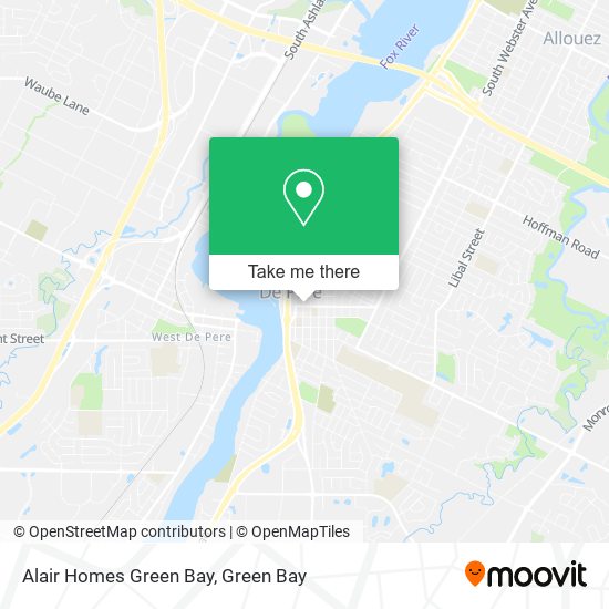 Alair Homes Green Bay map