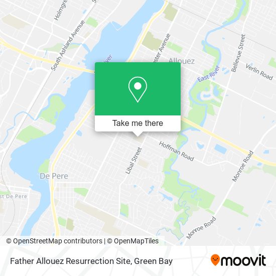 Father Allouez Resurrection Site map