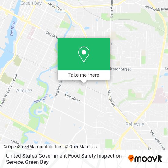 Mapa de United States Government Food Safety Inspection Service