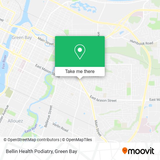 Bellin Health Podiatry map