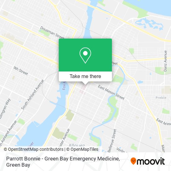 Parrott Bonnie - Green Bay Emergency Medicine map