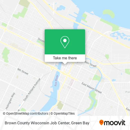 Brown County Wisconsin Job Center map