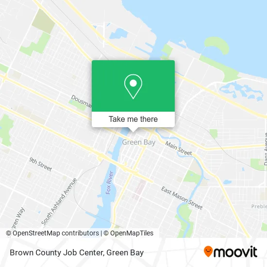 Brown County Job Center map