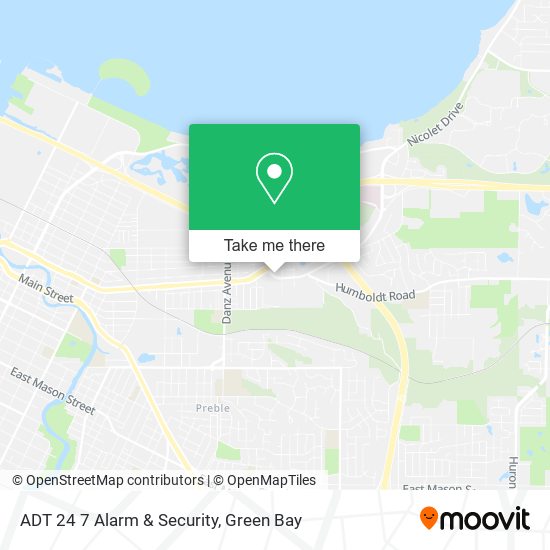 Mapa de ADT 24 7 Alarm & Security