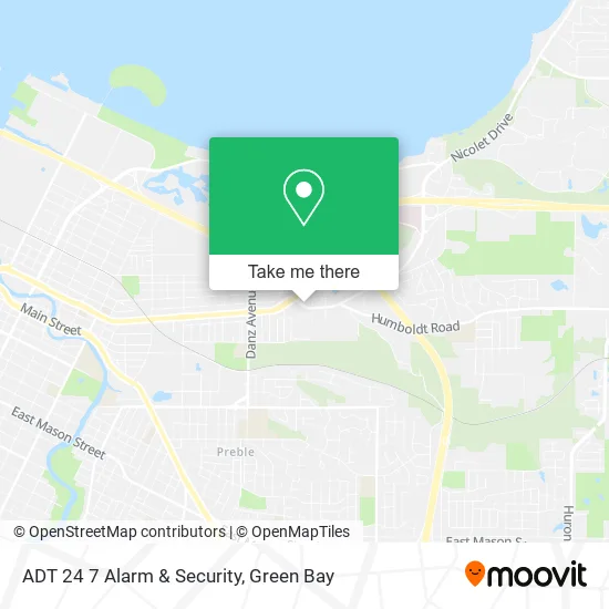 Mapa de ADT 24 7 Alarm & Security