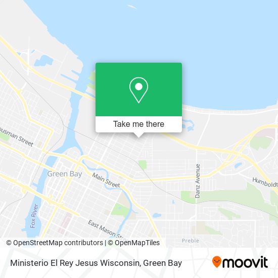 Ministerio El Rey Jesus Wisconsin map