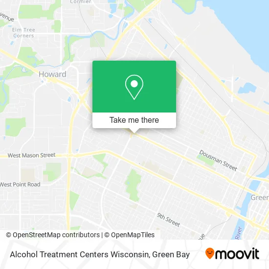 Mapa de Alcohol Treatment Centers Wisconsin