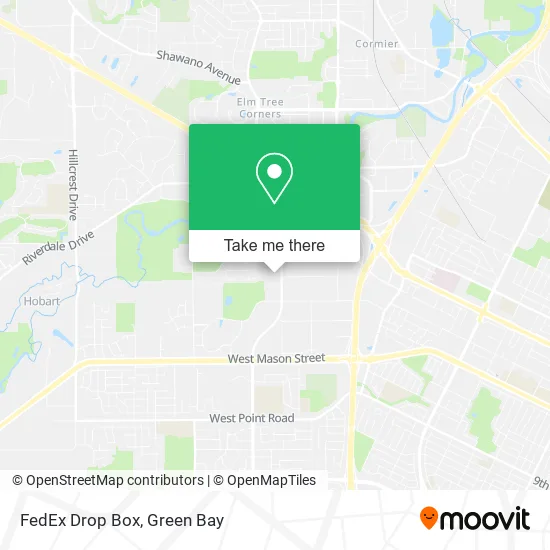 FedEx Drop Box map